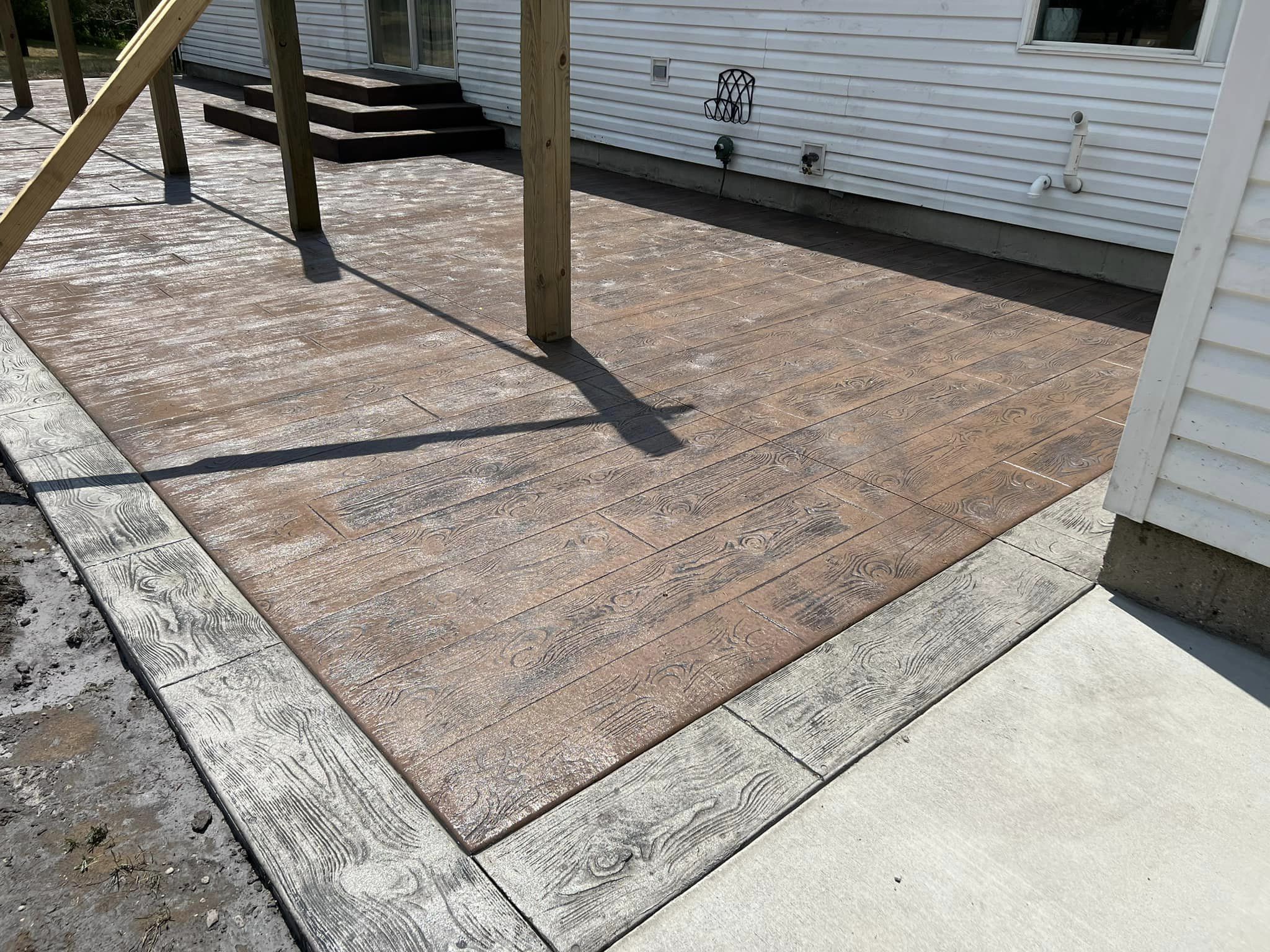 Stamped Plank Patio